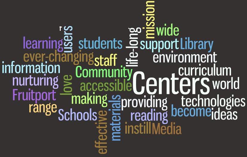 Wordle art with words describing the LMC's mission