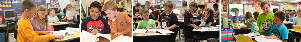 Collage of Edgewood Elementary students.