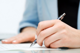 forms-documents Picture of hand writing on paper